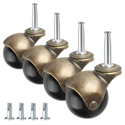 Ball brass casters set - of, 4