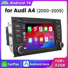 Android 14 Radio Carplay Stereo Sat Nav GPS BT DAB+ For Audi A4 B6 B7 2000-2009