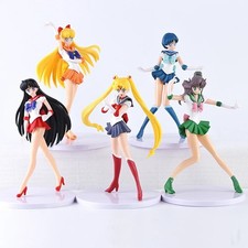 5Pcs-Set Sailor Moon Anime Figure Mizuno Ami Tsukino Usagi Hino Rei Aino Minako