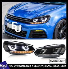 DYNAMIC SEQUENTIAL LED PROJECTOR HEADLIGHTS LAMP FOR VW GOLF 6 MK6 2008-2013