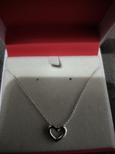 H. Samuel Sterling Silver Heart Necklace