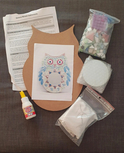 Mosaic craft kit diy - mosaic, owl