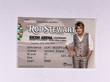 Rod Stewart Concert Ticket Original Ricoh Arena Coventry Tuesday July 10th 2007