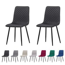 Set of 2 Dining Chairs Velvet