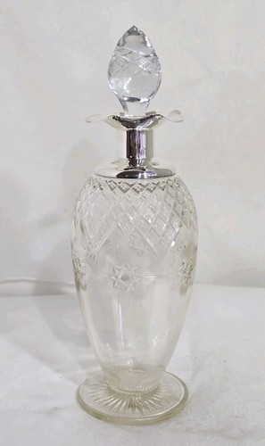 Sterling silver cut glass - sterling, &