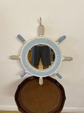 Wooden Ships Wheel Wall Mirror