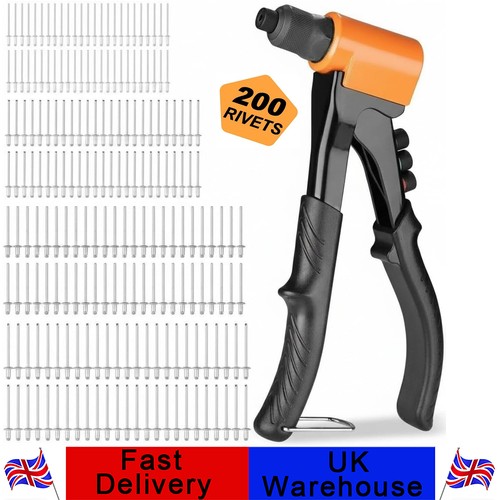 Hand pop rivet gun tool - 4-in-1,