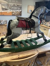 Vintage Wooden Rocking Horse