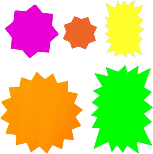 Fluorescent neon shapes stars - neon,