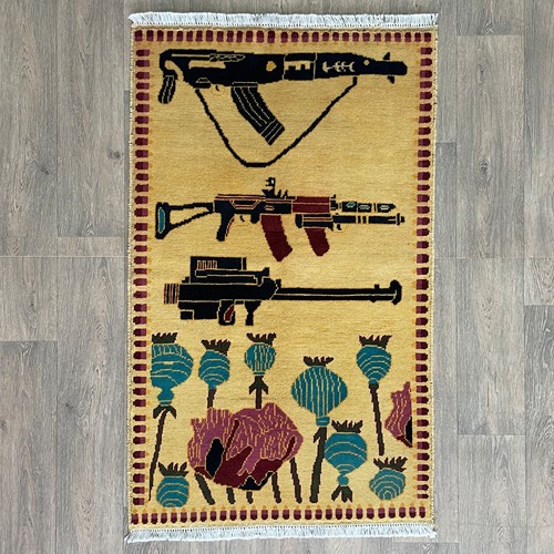 130 77cm handmade afghan - x,