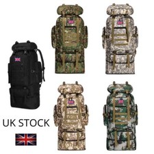 Extra large 100L Rucksack expandable Inferno Tactical Molle Backpack hiking army