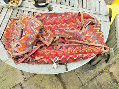 Antique vintage large wool and