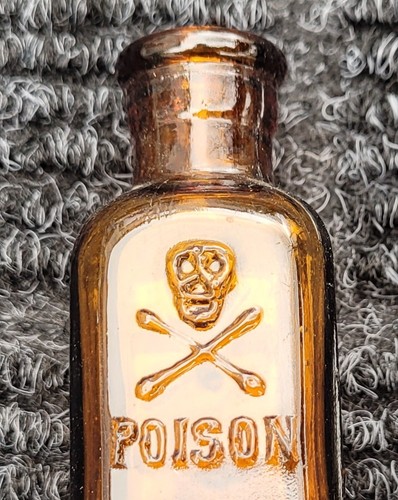 Old vintage amber - , poison