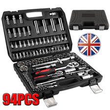 94Pcs Ratchet Wrench Set Car Repair Tool 1/4 1/2 Ratchet Torque Wrench Combo Kit