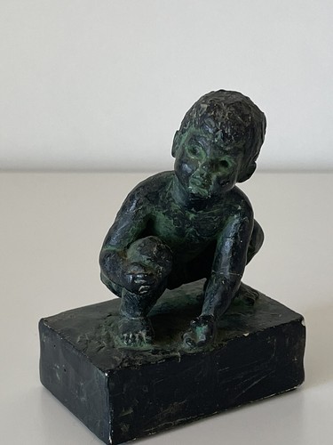 Crouching boy hydrocal - boy,