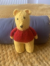 Lovely Hand Knitted Miniature Winnie the Pooh Bear - Approx 10-12cms Tall