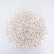 CHAMPAGNE WEBBED GLASS CHARGER PLATE WEDDINGS EVENTS CHRISTMAS
