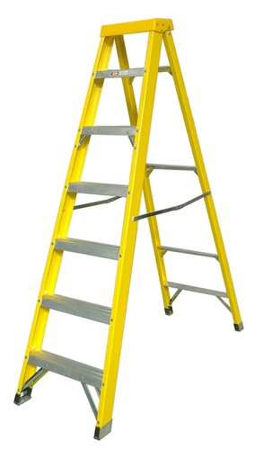Fibreglass step ladder en131 - ladder,
