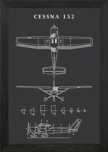 Cessna 152 blueprint - cessna, framed