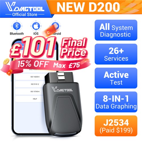Vdiagtool d200 bluetooth - bluetooth, obd2