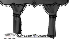 Truck curtains gray black