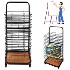 Art Drying Rack 16 Shelf Mobile Painting Storage Studios Classrooms Tools
