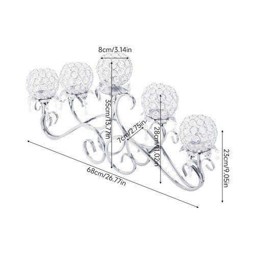 Arms crystal candle holders - 5,