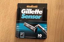 Pack 10 blades GILLETTE SENSOR replacement shaving razor men lot = 10 refills