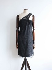Christian Dior by John Galliano Spring/Summer 2006 Black Lace One Shoulder Dress