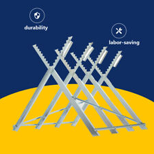 SAW HORSE WOOD LOG HOLDER METAL CHAINSAW LOG CUTTING BENCH STAND