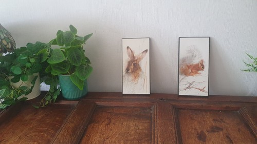 Set animal prints on - on, wood