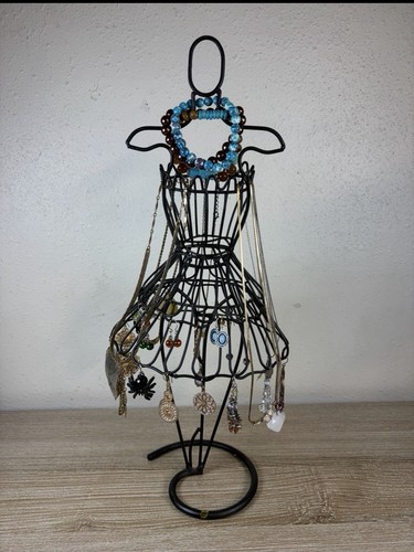 Black metal wire dress - 18",