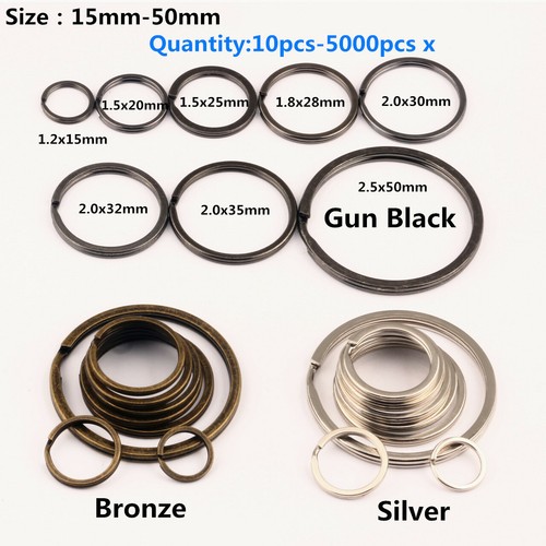 Round flat keyring jump split - round,