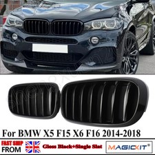 Pair For BMW X5 F15 X6 F16 F85 F86 2014-2017 Front Bumper Kidney Grille Grill UK