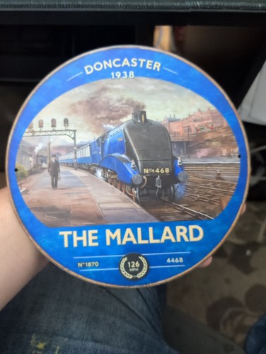 The mallard train metal sign - the,