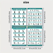 Chair Yoga Chart 4 Pieces/SET