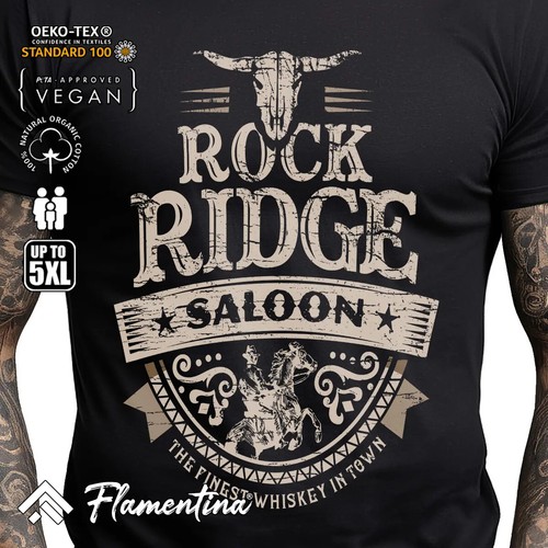 Rock ridge saloon mens tshirt - mens,