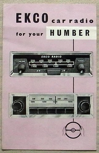 Humber hawk super snipe ekco - hawk,