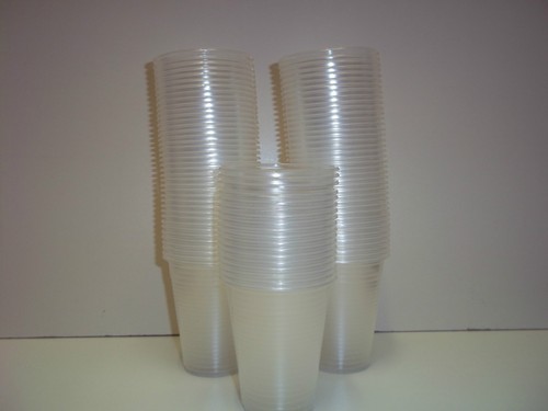 Clear plastic water - , cups