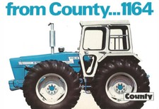 A3 Vintage County Tractor 1164 Side View Advertising Brochure Poster