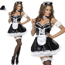 Ladies Flirty French Maid Fancy Dress Costume Womens Outfit by Smiffys