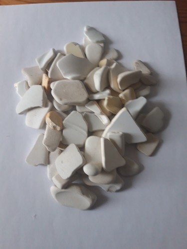 Vintage sea tumbled pottery - vintage,