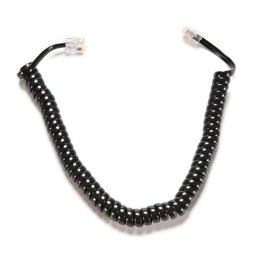 7ft black modular - black, coiled