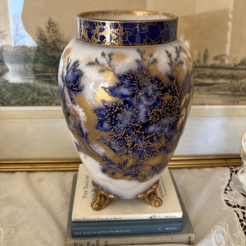 Carlton ware footed - footed, blue