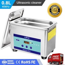 800ML Stainless Ultrasonic Cleaner Ultra Sonic Bath Cleaning Timer Tank Degas