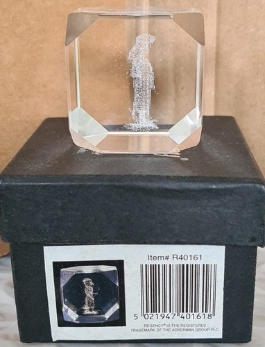 Laser art cut glass - fairy, cube