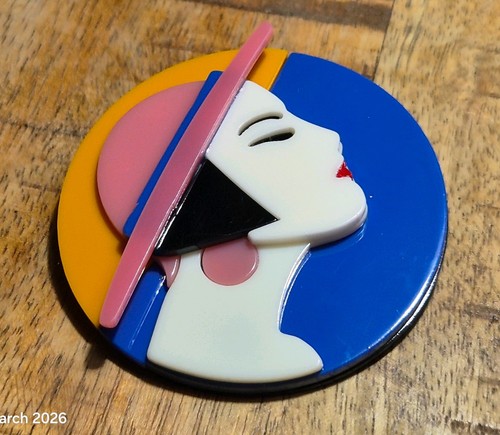 Modern acrylic handmade brooch - modern,