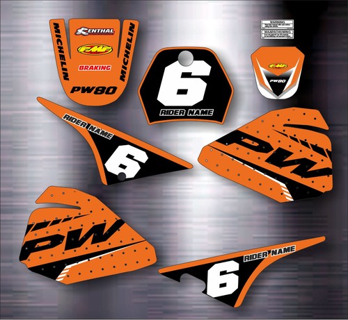 Yamaha orange graphics - yamaha, pw