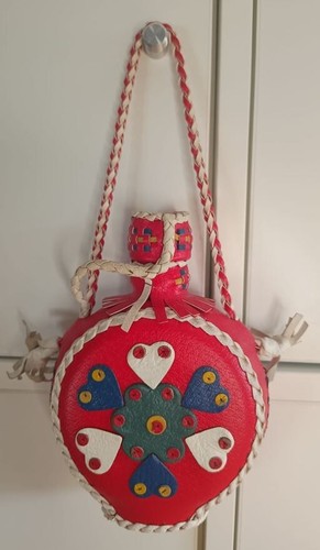 Leather decanter vintage - leather,
