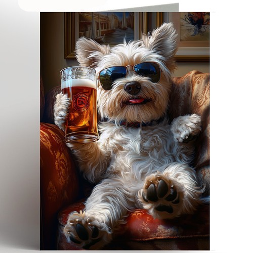 Funny westie birthday - funny, dog